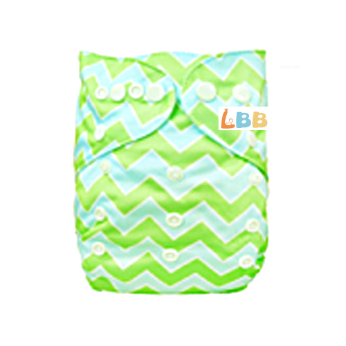 LBB(TM) Baby Resuable Washable Pocket Cloth Diaper,Green Stripes