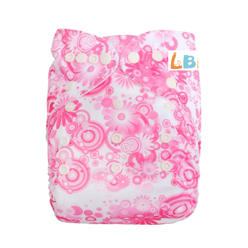 LBB(TM) Baby Resuable Washable Pocket Cloth Diaper,Pink Flowers
