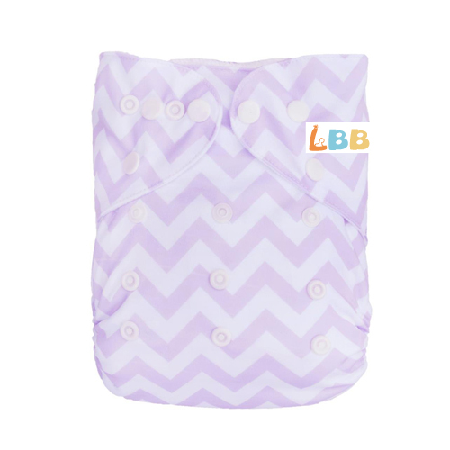 LBB(TM) Baby Resuable Washable Pocket Cloth Diaper,Purple Stripes
