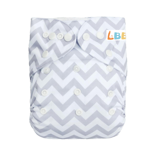 LBB(TM) Baby Resuable Washable Pocket Cloth Diaper,Grey Stripes