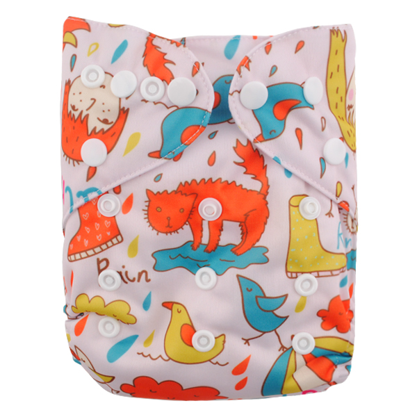 LBB(TM) Baby Resuable Washable Pocket Cloth Diaper,Cat And Chicken